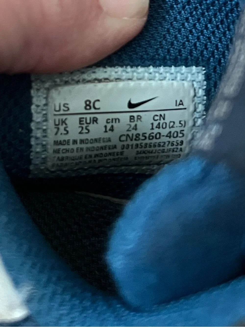 NIKE MD Valiant 8C Toddler Marina Navy Blue Suede Sneakers Shoes CN8560-405